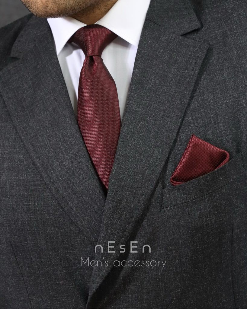 کراوات زرشکی ساده