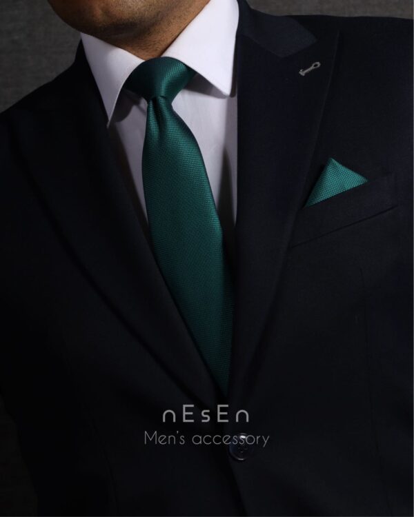 کراوات سبز کله‌غازی ساده نسن
