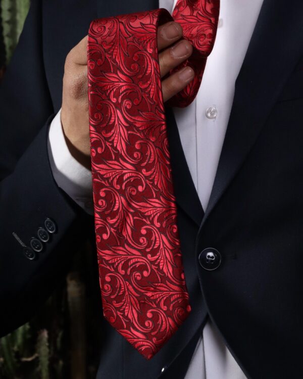 ست کراوات و دستمال جیب مردانه نسن مدل TM4