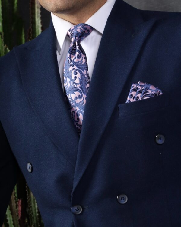 ست کراوات و دستمال جیب مردانه نسن مدل TM7