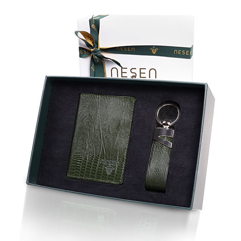 ست هدیه چرم طبیعی مردانه NESEN کد TT3 - نسن