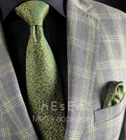 کراوات لوکس مدل کجراه سبز طلایی